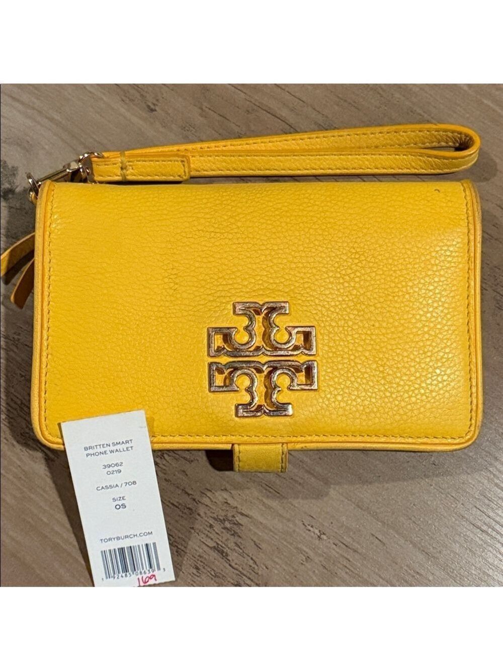 Tory Burch Britten Smartphone Wallet Yellow - Picture 2 of 9